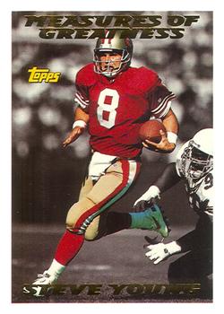 Steve Young San Francisco 49ers 1994 Topps NFL Measures of Greatness #613